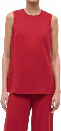 Staud Bronte Tank Top In Pomegranate