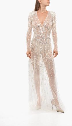 Elisabetta Franchi RED CARPET Sequin Tulle Maxi Dress Elisabetta Franchi