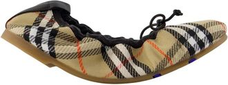 Burberry Ballerina Shoes, female, Multicolor, 7 UK, Lf Fawn 05 Check Ballerinas