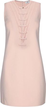 Elisabetta Franchi Viscose Dress With Transparencies And Bows