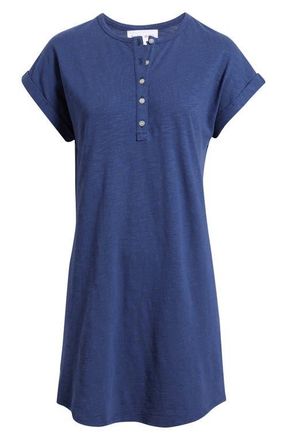 Bella Dahl Placket Cap Sleeve Dress in Midnight Surf at Nordstrom, Size X-Small