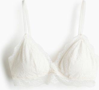 H&M Wattierter Soft-BH aus Spitze - Weiss