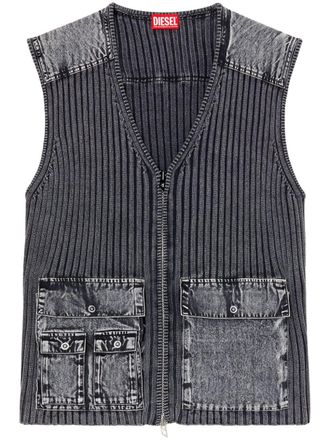 Diesel K-Margie vest - men - Cotton - M - Grey