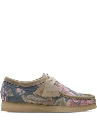 Clarks Derby Grey a fiori - Grigio