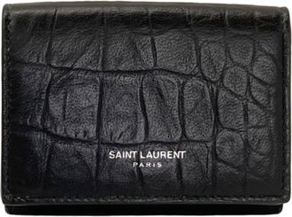 Saint Laurent Black Leather Wallet (Bi-Fold) (Pre-Owned)