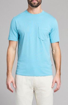 Billy Reid Washed Organic Cotton Pocket T-Shirt in Delphinium Blue at Nordstrom, Size Xx-Large