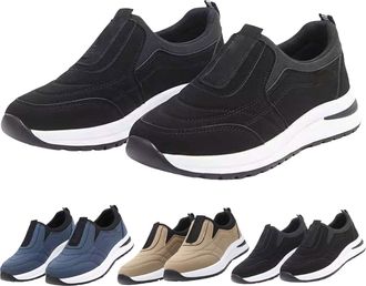 Generic Womens Orthopaedic Shoes with Arch Support, No Lacing Running Shoes, Slip On Lightweight Flat Sole Trekking Shoes Gym Fitness Running Shoes Non-Slip C