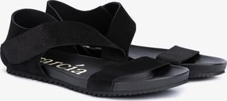 Pedro Garcia Black anatomical flat sandal | Jedda | Fall-winter 26 |