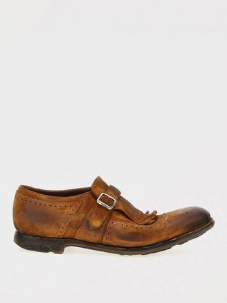 Churchs Monk Strap Shanghai Churchs in camoscio used con motivo brogue