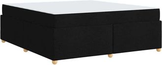 vidaXL Vidaxl - Estructura De Cama Con Colch&oacute;n Negro 180 X 200 Cm Tela