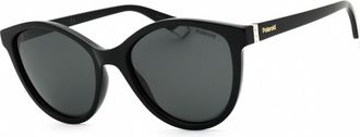 Polaroid Polarized Grey Oval Ladies Sunglasses PLD 4133/S/X 0807/M9 55