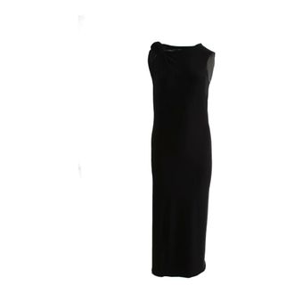Sportmax Kleedjes, Dames, Zwart, M, Leer, Nuble Asymmetric Jersey Midi Dress