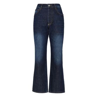 Philipp Plein Jeans, Dames, Blauw, W31, Denim, Denim Broek Loose Fit Iconic Plein