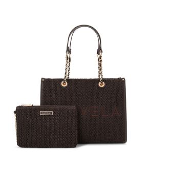 Carvela Womens Sorrento Midi Raffia Bag - Brown Fabric - One Size