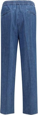 Brunello Cucinelli Mens Blue Cotton Casual Pants