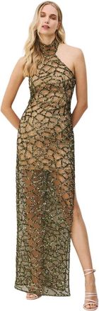Access Fashion Access Fashion - Maxi-jurk van geborduurd tule - Dames - Jurken - Groen - Maat: S