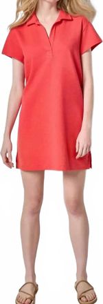 Lilla P Textured Terry Tunic Dress In Zinnia