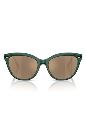 Oliver Peoples x Roger Federer Mr. Federer 55mm Cat Eye Sunglasses in Translucent Dark Teal at Nordstrom