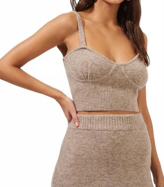 Astr Belmont Cami In Taupe Grey Marl