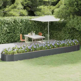 vidaXL Vidaxl - Jardinera Arriate Acero Galvanizado Antracita 507x100x36cm