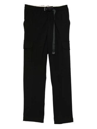 White Sand cargo belted trousers - Black