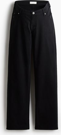 H&M MAMA Before & After Straight Low Jeans - Schwarz