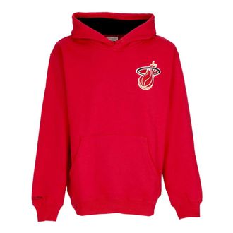 Mitchell & Ness Hoodies, male, Red, Size: XL Miami Heat Vintage Logo Hoodie