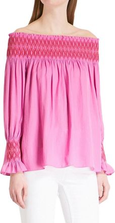 Maje Lofaur Pink Off-Shoulder Top Size XXS