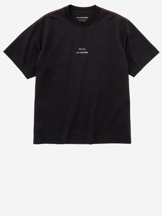 And Wander Baumwoll-T-Shirt mit Logo