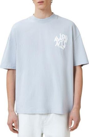 AllSaints Orlando Logo Graphic T-Shirt in Ashen Blue at Nordstrom Rack, Size Large