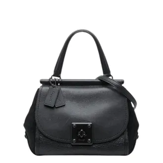 Coach Pre-owned Handbags, female, Black, Size: ONE SIZE Pre-owned Drifter Leather 2way Bag