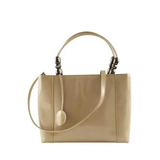 Dior Pre-owned Vintage Leren Handtas - Dames - Pre-owned - Beige - Maat: ONE Size Leer