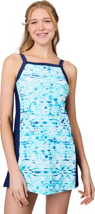 Free Country Womens Swim Dress with Built-in Biker Short
