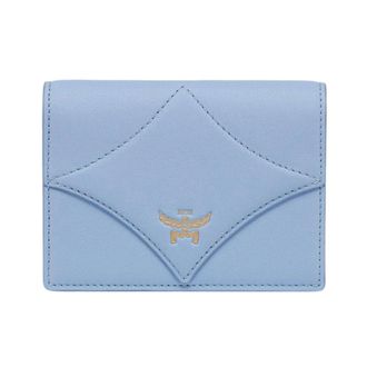 MCM Spanish Calfskin Diamond Snap Wallet - female - MCM - Wallets & Cardholders - Blue - ONE SIZE - Accessories