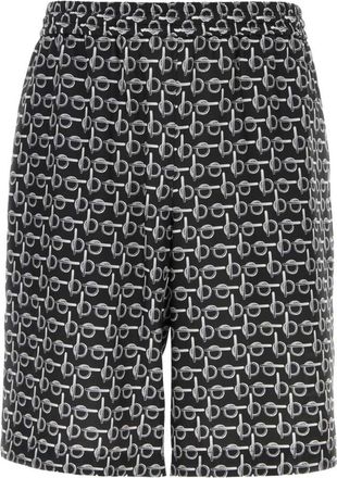 Burberry Black Printed Bermuda Shorts