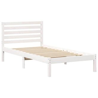 Berkfield Home with Headboard White 80 x 200 cm Solid pine wood