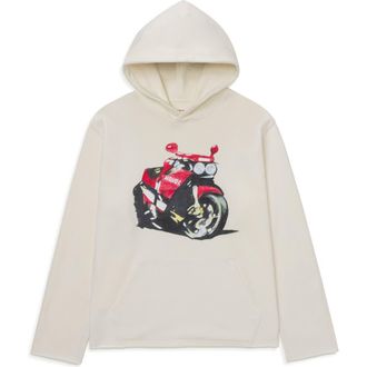 Honor The Gift Speedbike Graphic Hoodie in White at Nordstrom Rack, Size Xxx-Large