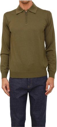 Paolo Pecora Maglia A Polo - Heren - Ronde hals truien - Groen - 3XL - Wol - Truien & Vesten