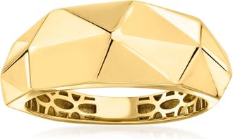 Ross-Simons 14kt Yellow Gold Faceted Ring