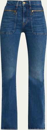 Veronica Beard Beverly High-Rise Skinny Flare Jeans