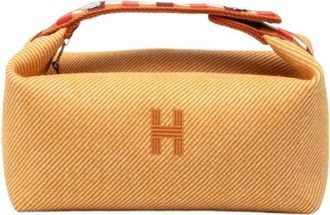 Herm&egrave;s Pre-owned Bride-a-brac Reisetui Toile - Dames - Vintage Accessoires - Oranje - ONE Size - Wol - Vintage