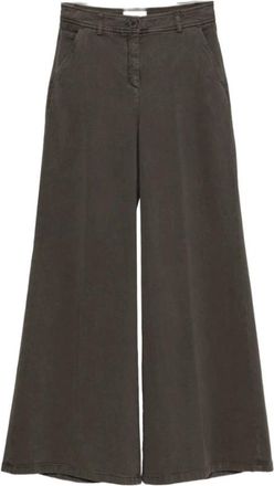 Via Masini 80 Pantaloni Larghi in Cotone - - Trousers - Donna - Marrone - 3XL