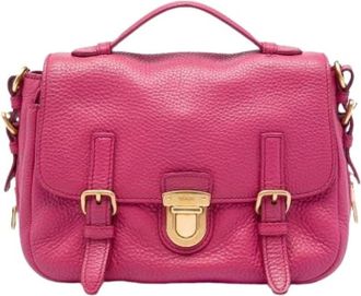 Prada Pre-owned Vintage Satchel - Dames - Vintage Handtas - Roze - ONE Size - Leer - Vintage