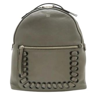 Fendi Pre-owned Backpacks, female, Gray, Size: ONE SIZE Pre-owned Vintage Backpack