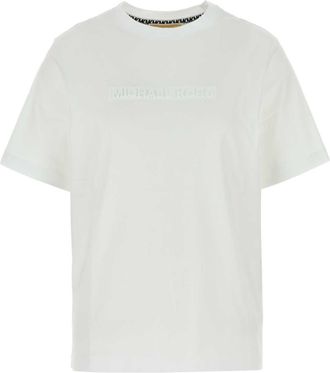 Tシャツ・カットソー Michael Kors Woman Polo Shirt White MS2600C33D 100 Ribbed Stretch Knit Polo Shirt | Michael Kors [AU]