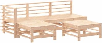 vidaXL 5 Piece Garden Lounge Set Solid Wood Pine vidaXL