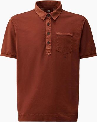 C.P. Company Mens Micronet Jersey Pocket Polo Shirt - Cream - Size: 42