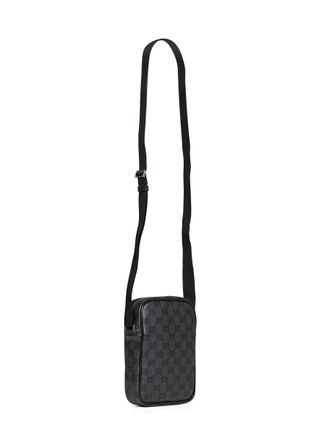 Gucci Mens Mini Bag Essence Classic Black Leather Lambskin Messenger