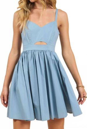 Sadie & Sage Shades On Front Cutout Mini Dress In Dusty Sky