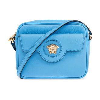 Versace Shoulder Bags, female, Blue, Size: ONE SIZE La Medusa shoulder bag